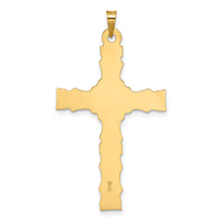 14k Two-tone Solid INRI Crucifix Pendant-XR1863