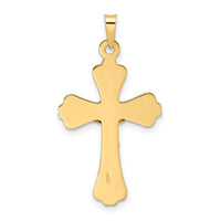 14k Two-tone Polished Solid INRI Crucifix Pendant-XR1867