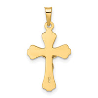 14k Two-tone Polished Solid INRI Crucifix Pendant-XR1869