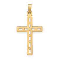 14k Polished Solid Cross Pendant-XR1888