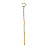 14k Polished Solid Fancy Design Cross Pendant-XR1892