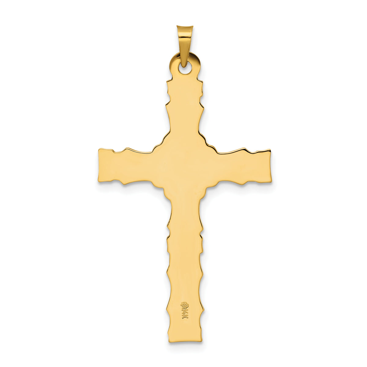 14k Polished Solid Fancy Design Cross Pendant-XR1892