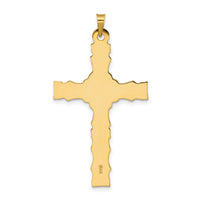 14k Polished Solid Fancy Design Cross Pendant-XR1892