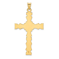 14k Polished Solid Fancy Design Cross Pendant-XR1894