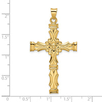 14k Polished Solid Fancy Design Cross Pendant-XR1894