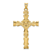 14k Polished Solid Fancy Design Cross Pendant-XR1894