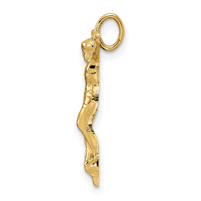 14k Polished Solid Risen Christ Chain Slide-XR1895