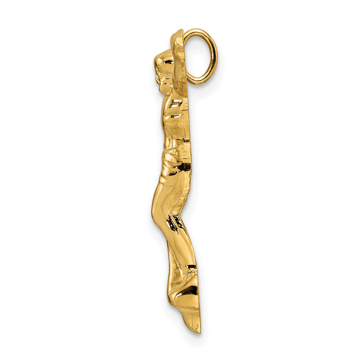 14k Polished Solid Risen Christ Chain Slide-XR1897