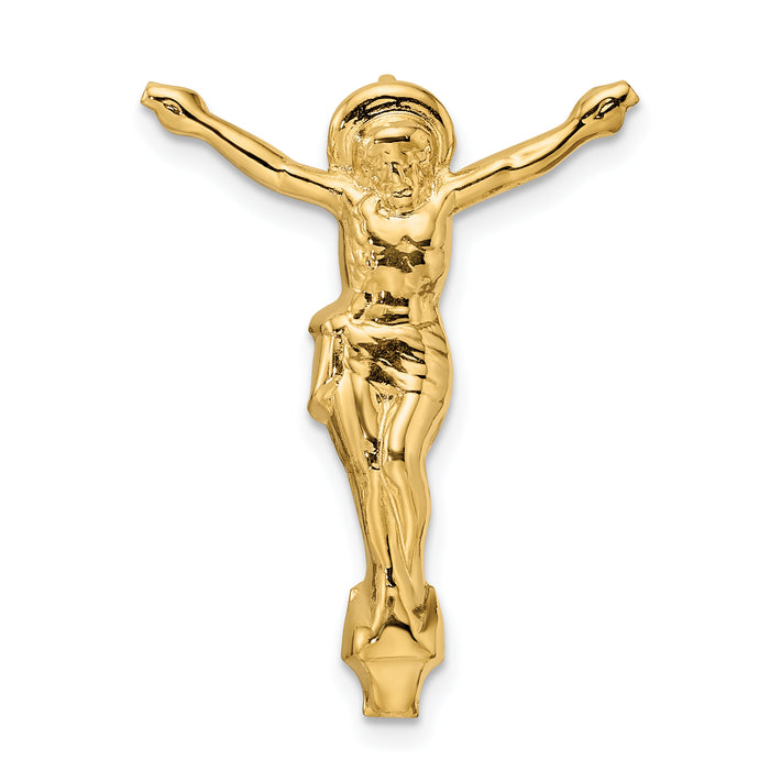 14k Polished Solid Risen Christ Chain Slide-XR1897