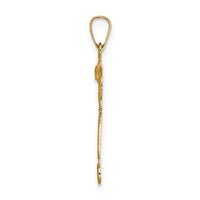14k Polished Solid Risen Christ Pendant-XR1901