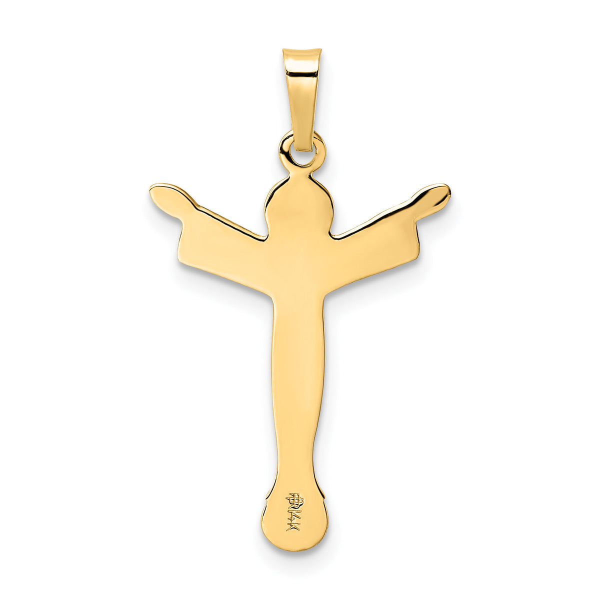 14k Polished Solid Risen Christ Pendant-XR1901