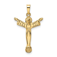 14k Polished Solid Risen Christ Pendant-XR1901
