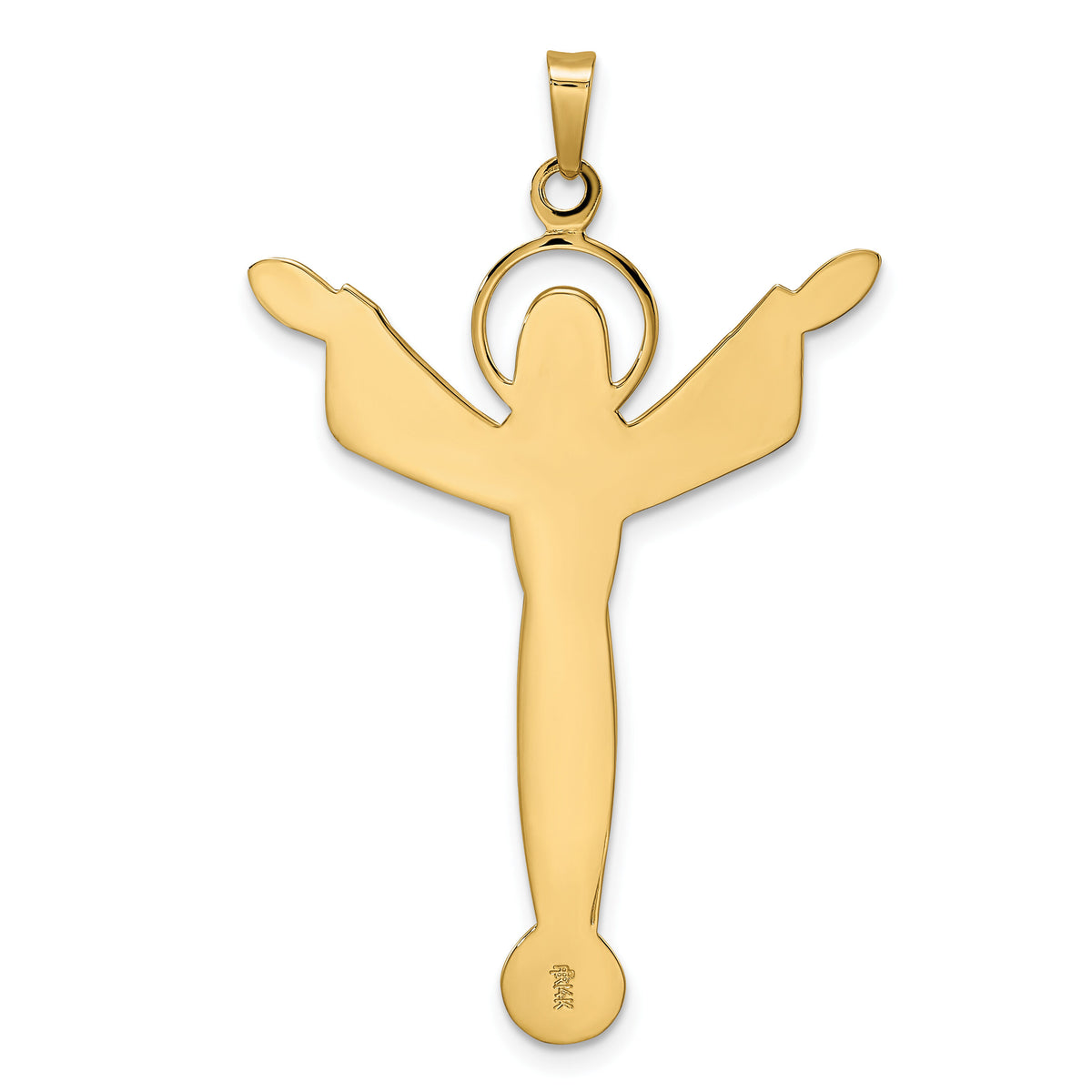 14k Polished Solid Risen Christ Pendant-XR1903