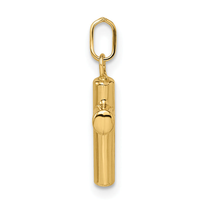 14k Polished Puffed Cross Pendant-XR1908