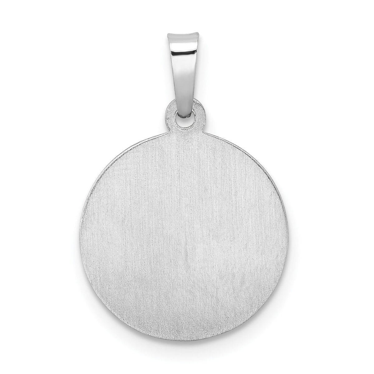 14k White Gold Polished and Satin Hollow St Anthony Medal Pendant-XR1917