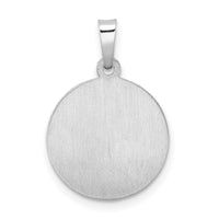 14k White Gold Polished and Satin Hollow St Anthony Medal Pendant-XR1917