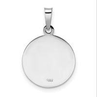 14k White Gold Polished and Satin Hollow St Anthony Medal Pendant-XR1919
