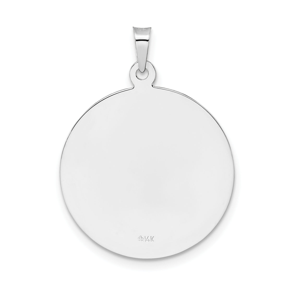 14k White Gold Polished St Anthony Solid Medal Pendant-XR1921