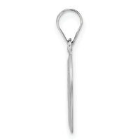14k White Gold Polished and Satin Hollow Oval St Anthony Medal Pendant-XR1923