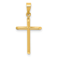 14K Polished Cross Pendant-XR1924
