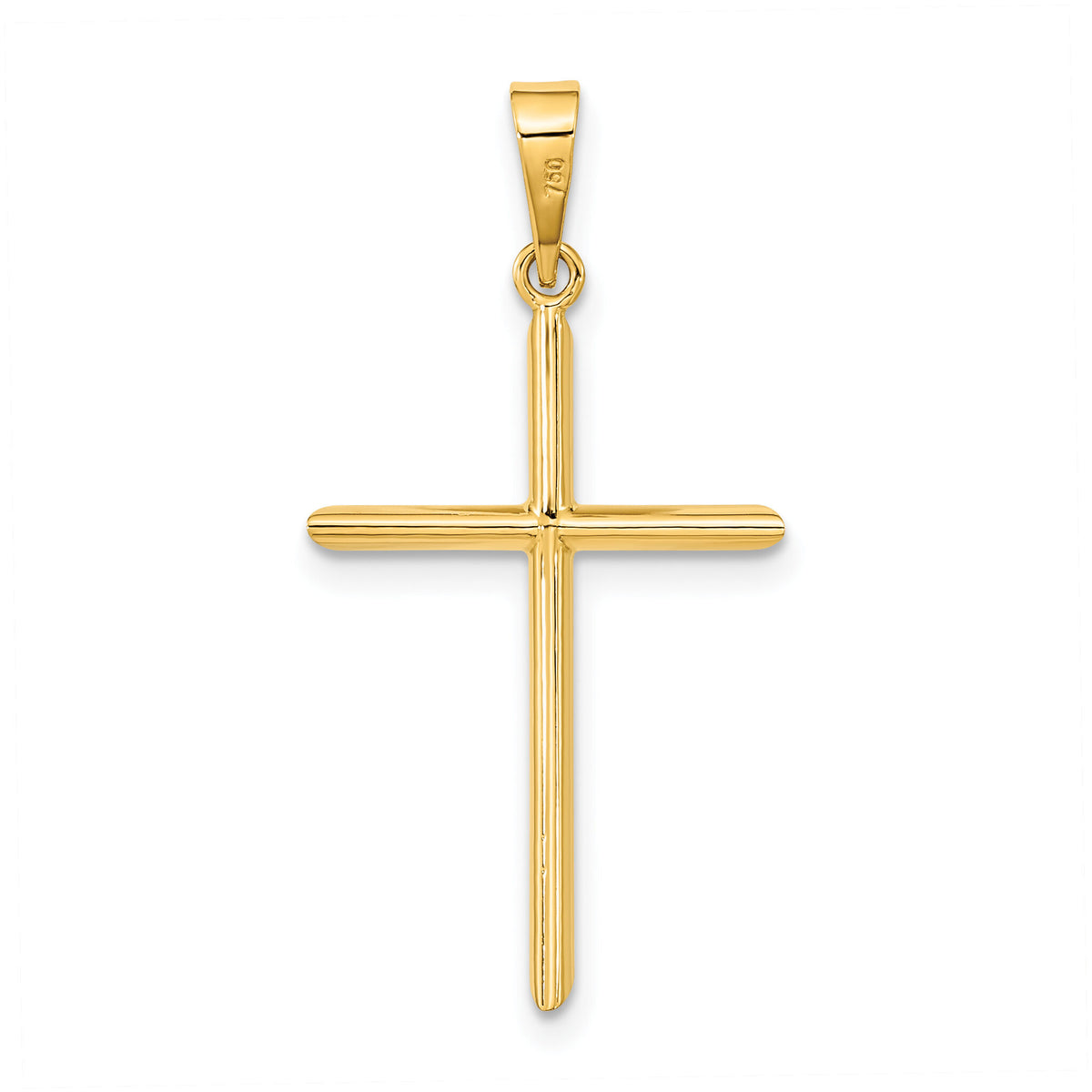 14K Polished Cross Pendant-XR1926