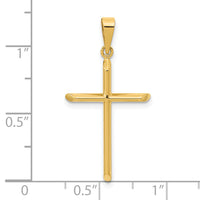14K Polished Cross Pendant-XR1926