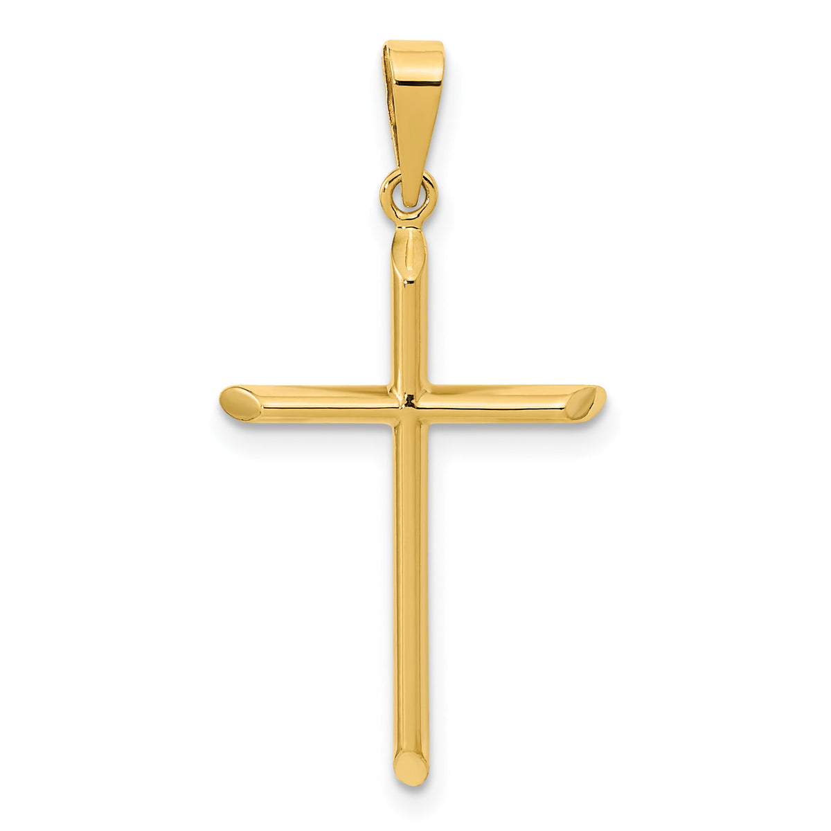 14K Polished Cross Pendant-XR1926