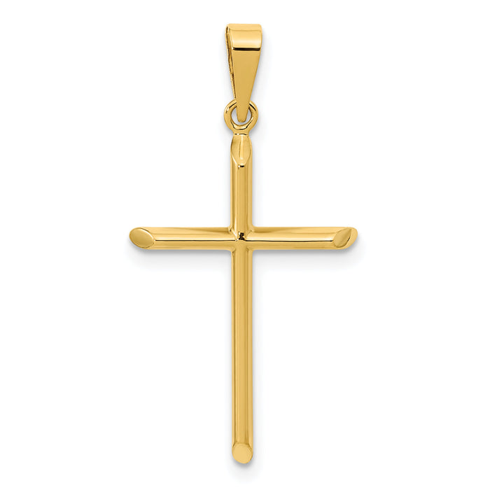 14K Polished Cross Pendant-XR1926