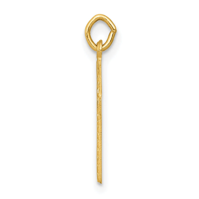 14k Floral Cross Charm-XR193