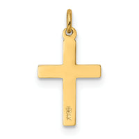 14k Floral Cross Charm-XR193