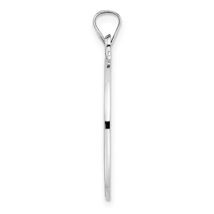 14k White Gold Polished Saint Joseph Solid Medal Pendant-XR1931