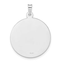14k White Gold Polished Saint Joseph Solid Medal Pendant-XR1931