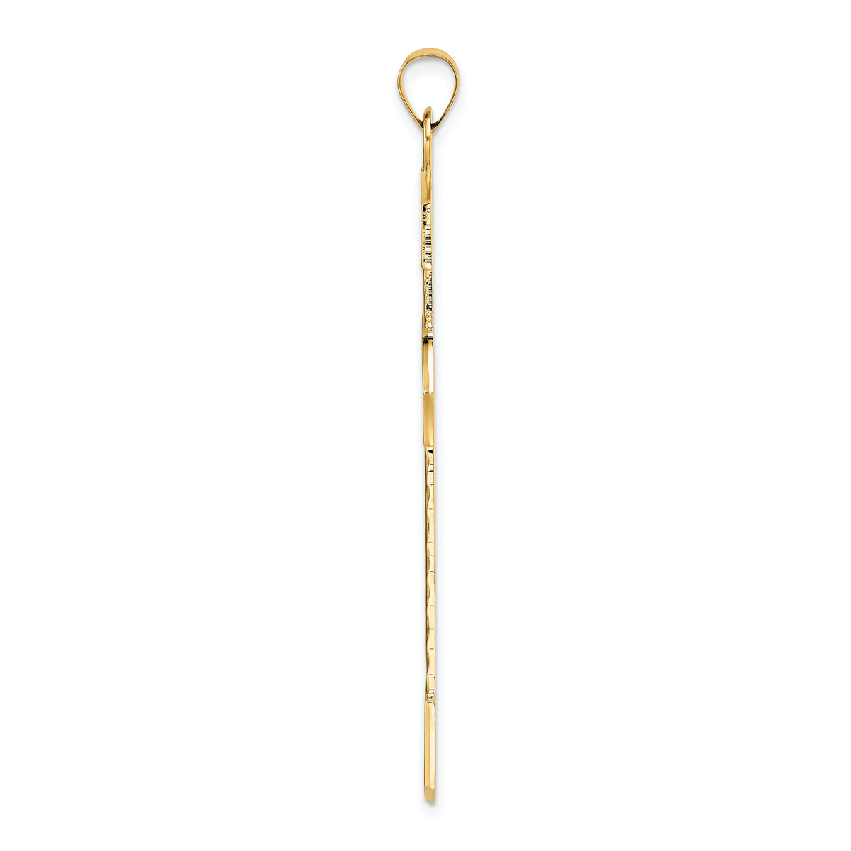 14k Polished Solid Fancy Design Cross Pendant-XR1932