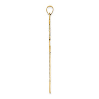 14k Polished Solid Fancy Design Cross Pendant-XR1932