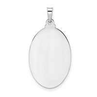 14k White Gold Polished Saint Joseph Oval Solid Medal Pendant-XR1933
