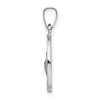 14k White Gold Polished and Satin Hollow St Jude Thaddeus Medal Pendant-XR1935