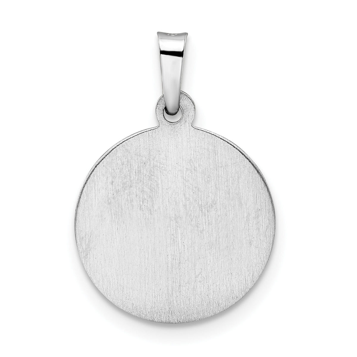 14k White Gold Polished and Satin Hollow St Jude Thaddeus Medal Pendant-XR1935