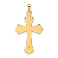 14k Polished Solid Fancy Design Cross Pendant-XR1940