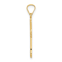 14k Polished Solid Fancy Design Cross Pendant-XR1942