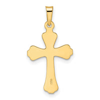 14k Polished Solid Fancy Design Cross Pendant-XR1942