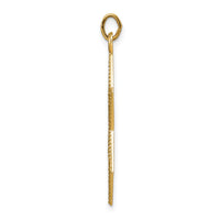 14k Polished and Textured Solid Star of David Pendant-XR1959