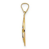 14k Polished and Enameled Solid Star of David Pendant-XR1965