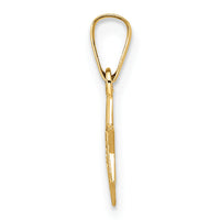 14k Polished & Textured Solid Star of David Pendant-XR1973