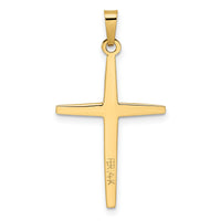 14k Two-tone Polished Solid Double Cross Pendant-XR1974