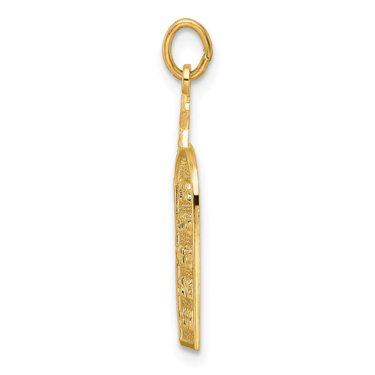14k Polished Solid Ten Commandments and Star Pendant-XR1983