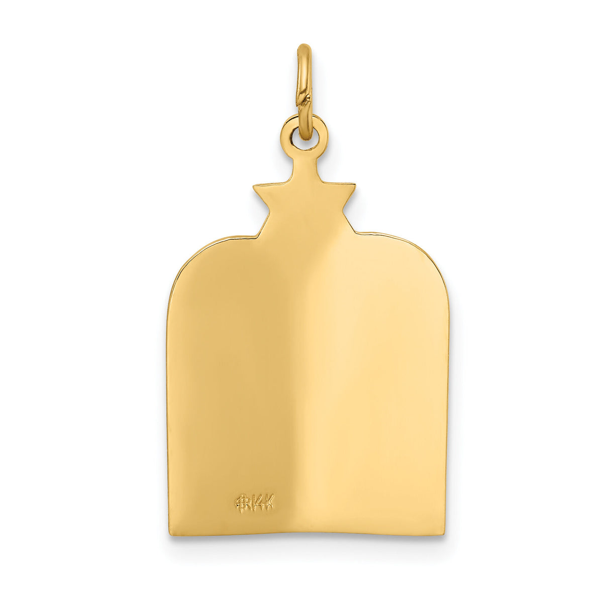 14k Polished Solid Ten Commandments and Star Pendant-XR1983