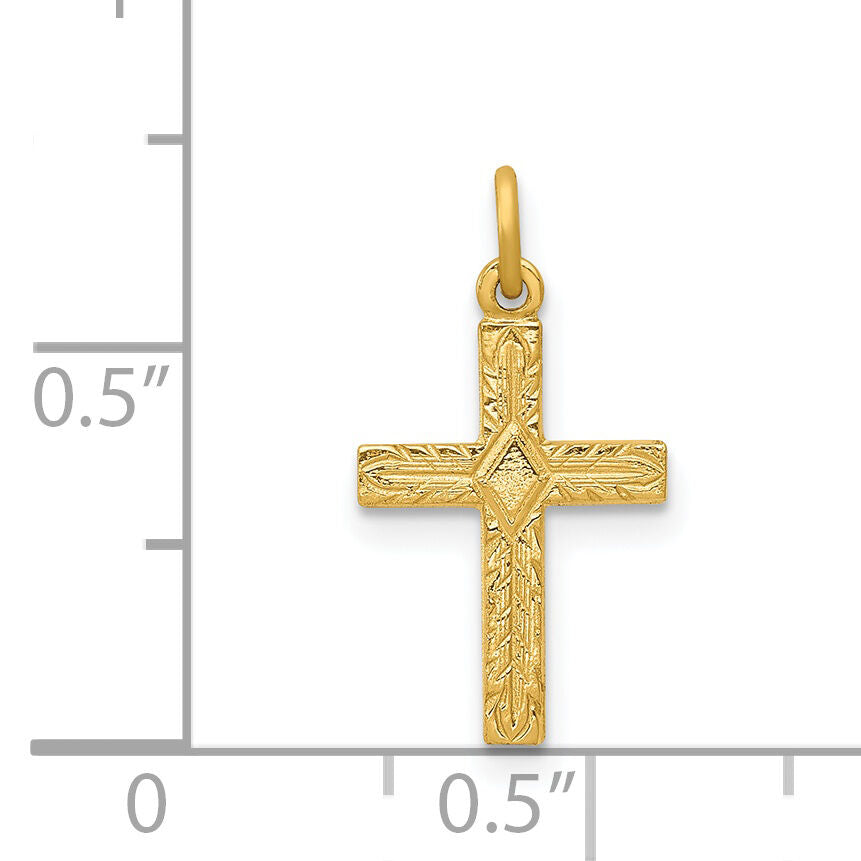 14k Small Cross Charm-XR199
