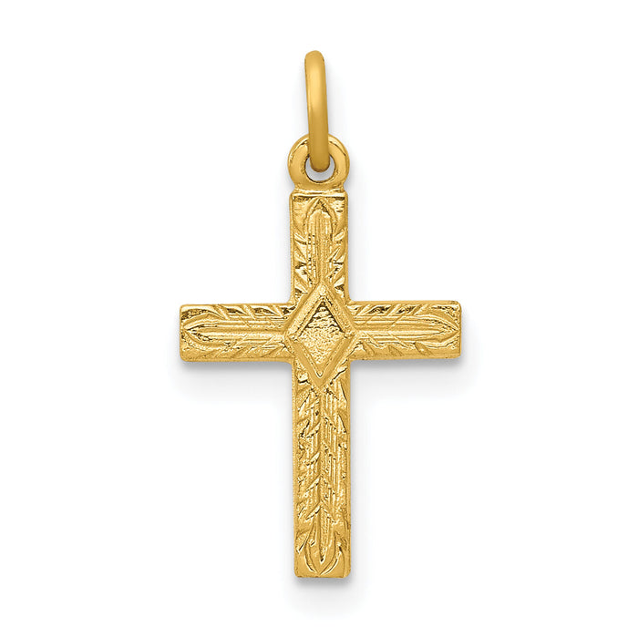 14k Small Cross Charm-XR199