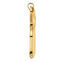 14k Polished Solid Chai Symbol Pendant-XR1999