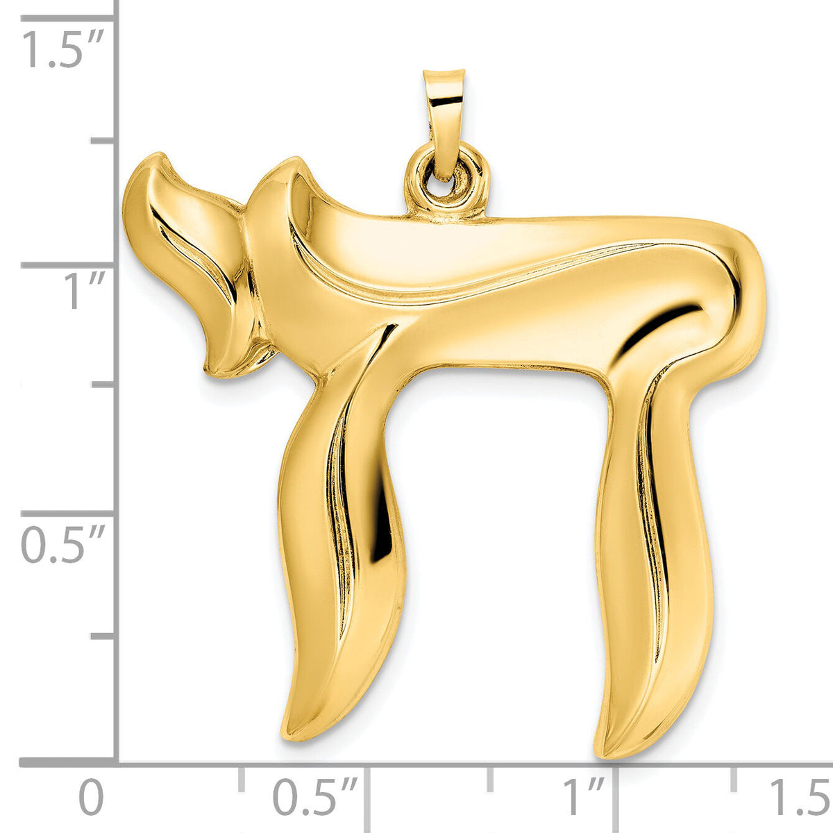 14k Polished Hollow Chai Symbol Pendant-XR2001